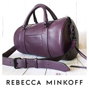 REBECCA MINKOFF • DARK CHERRY LEATHER BAG